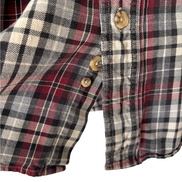 Carhartt WELL WORN 2XL Tall Flawed/Damaged Plaid Flannel Button Down Shirt - Picture 3 of 13